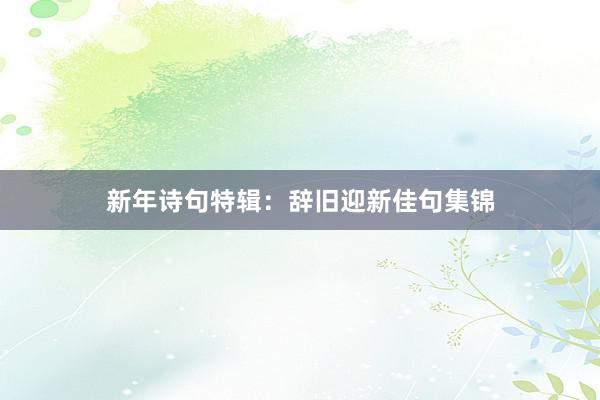 新年诗句特辑：辞旧迎新佳句集锦